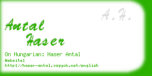 antal haser business card